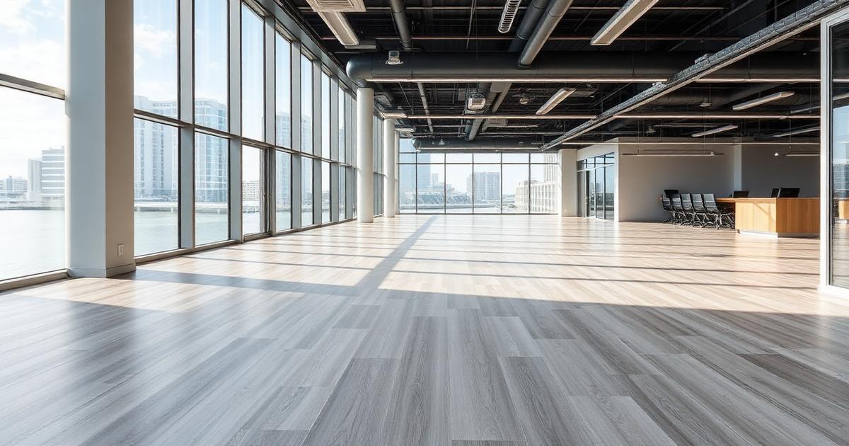 Flooring installation in Tampa, FL — luxury vinyl plank in a downtown corporate office